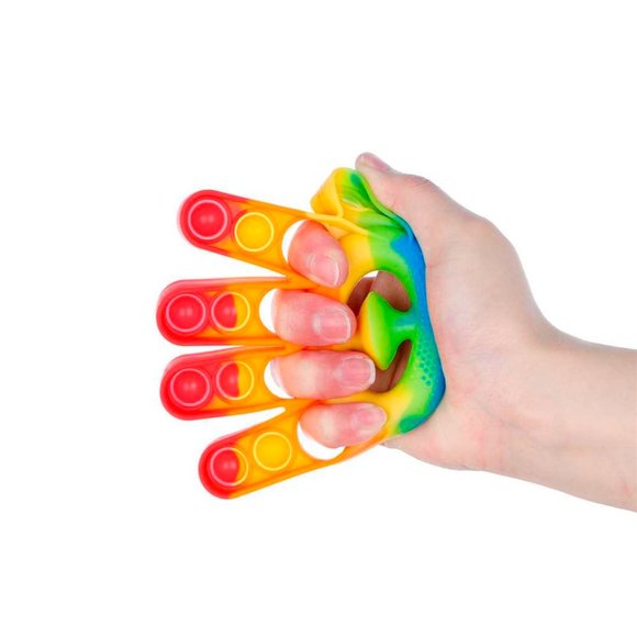 Fidget Popper Hand Snapper Bubble Pop Toy Rainbow Grip - Picture 2 of 3